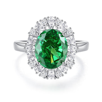 Eternal And Unchanging Heart - Sterling Silver Emerald Ring