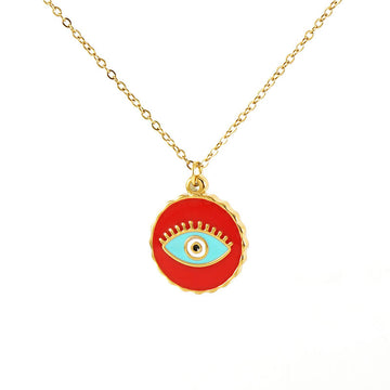 Devil's Eye - Collier rond en acier titane