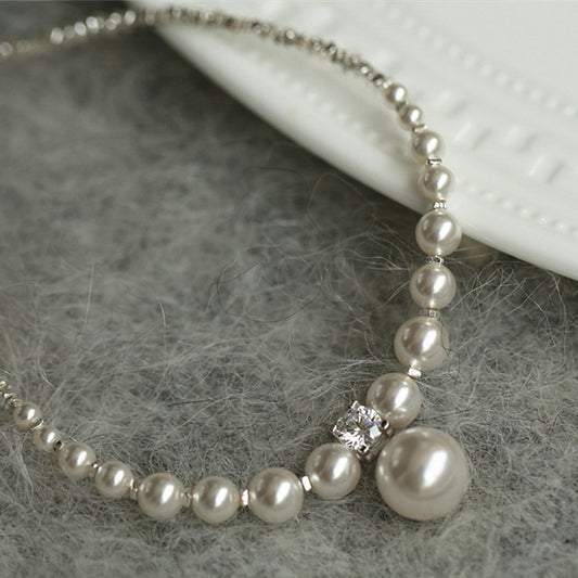 Silver Pearl Necklace