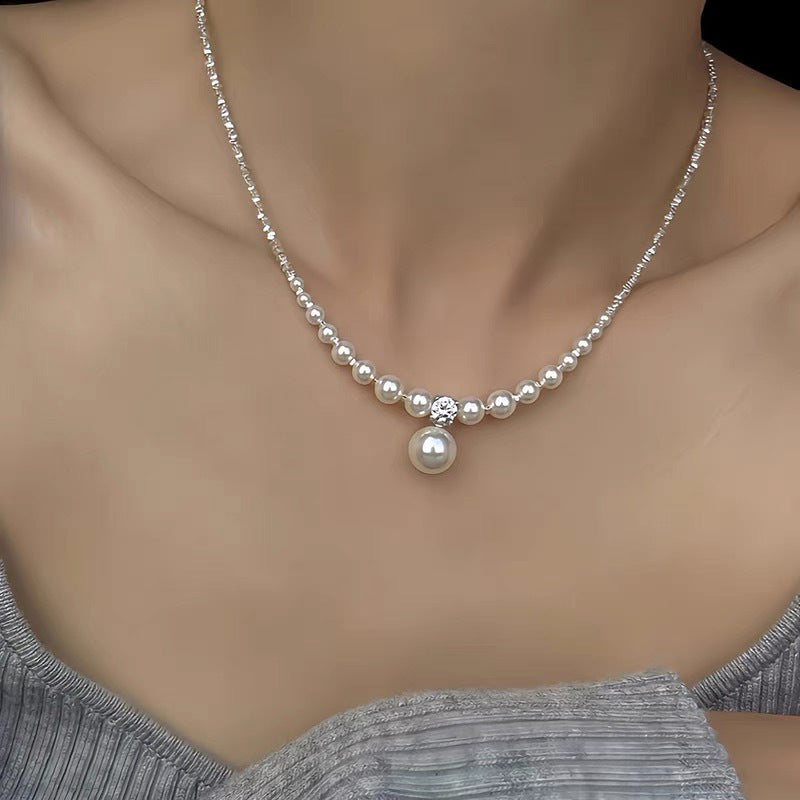 Silver Pearl Necklace